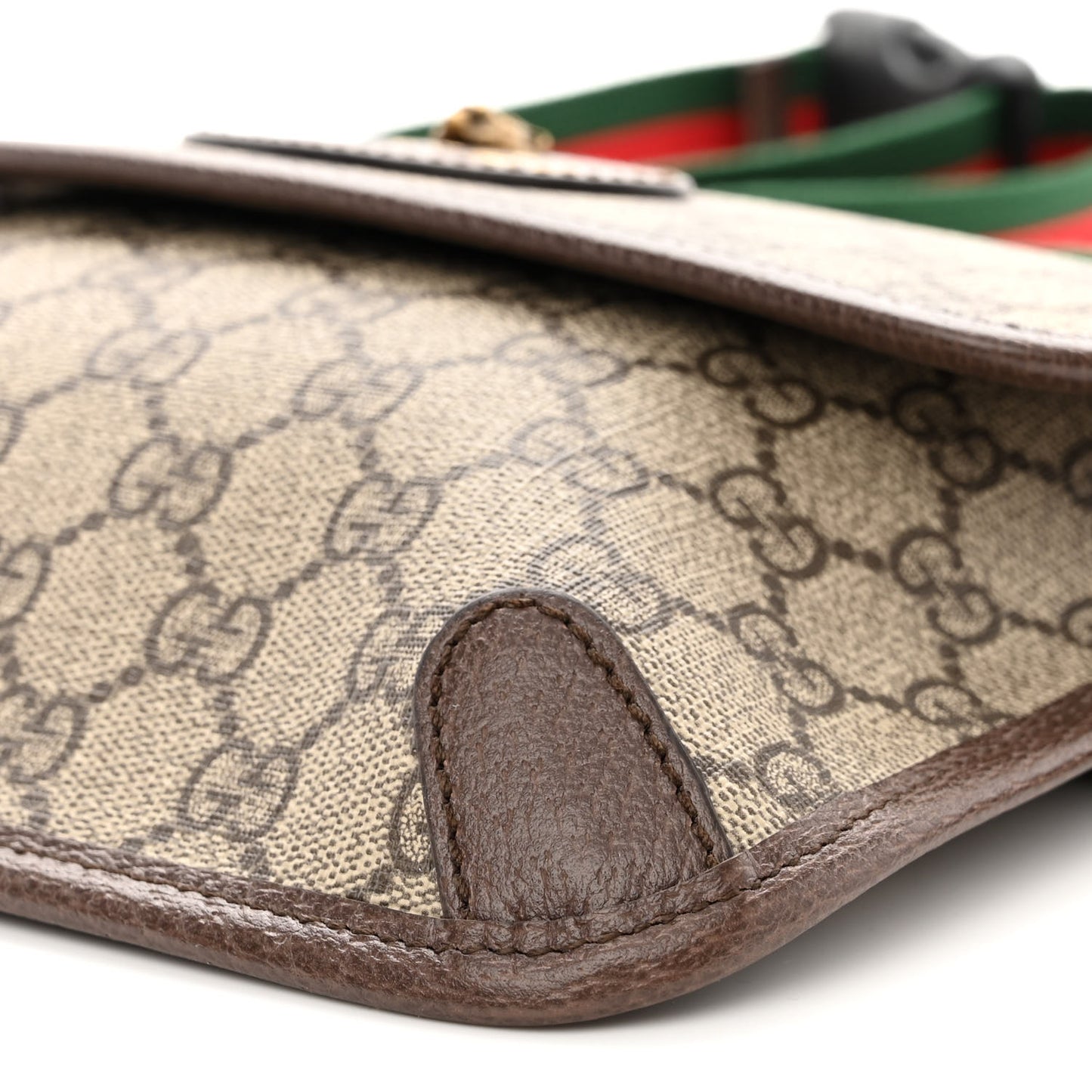 GG Supreme Monogram Neo Vintage Web Belt Bag Brown
