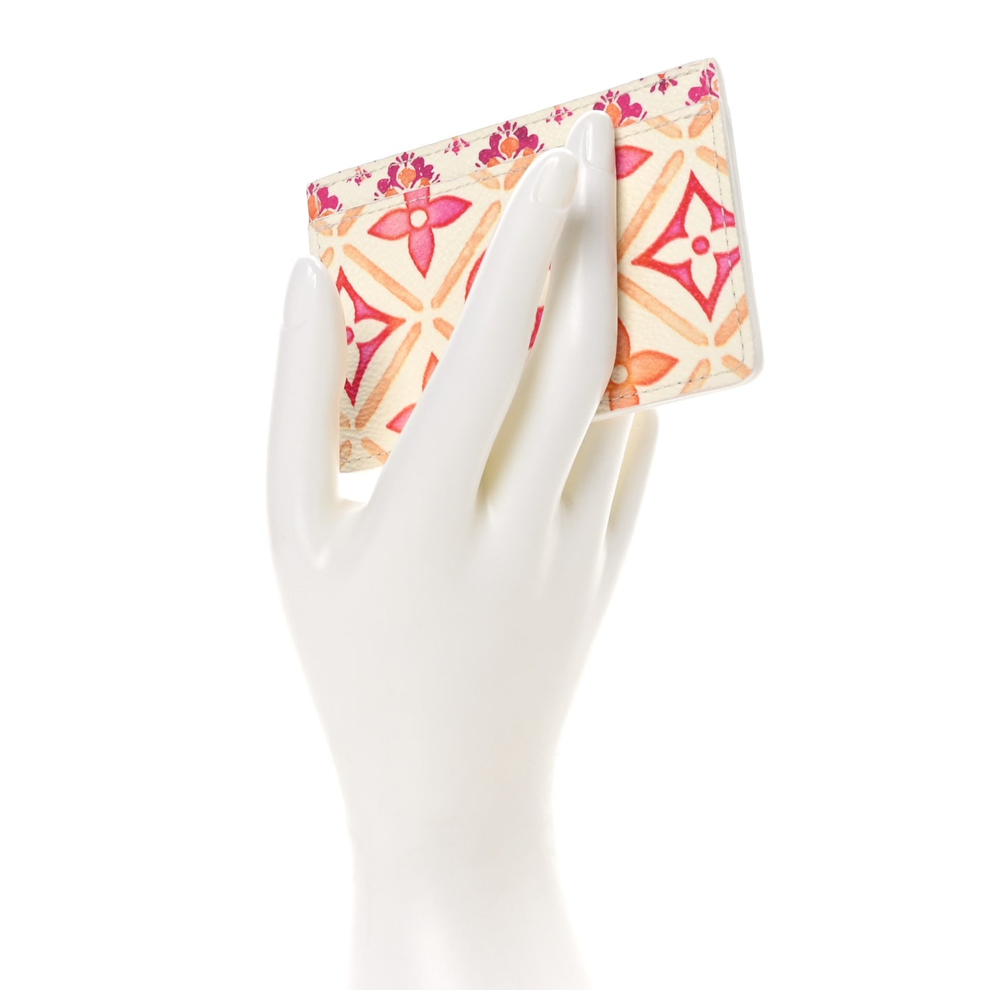 Monogram Tiles By The Pool Card Holder Coral