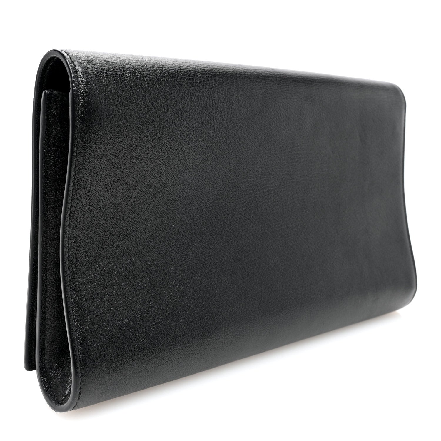 Saint Laurent Goatskin Monogram Large Belle De Jour Clutch Black 3 of 9