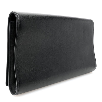 Saint Laurent Goatskin Monogram Large Belle De Jour Clutch Black 3 of 9