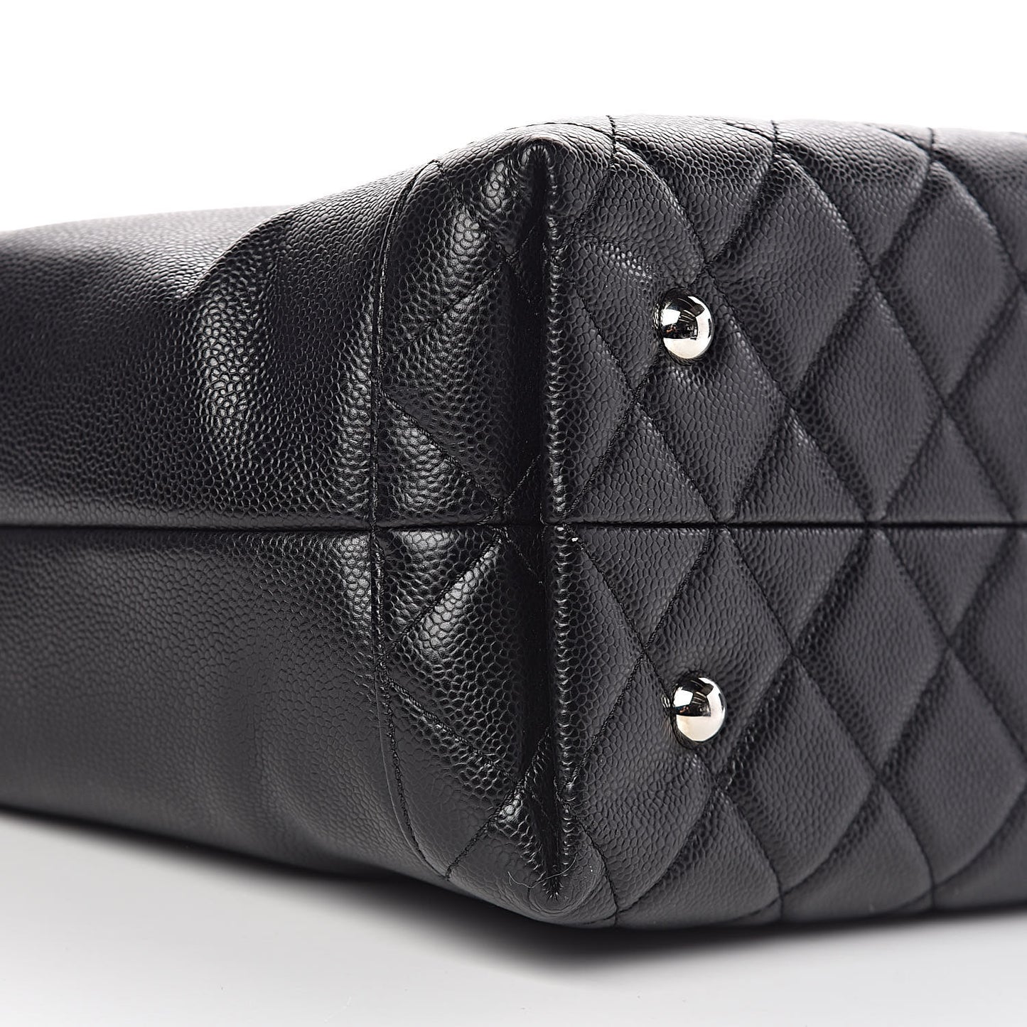 Soft Caviar CC Medium Top Handle Tote Black