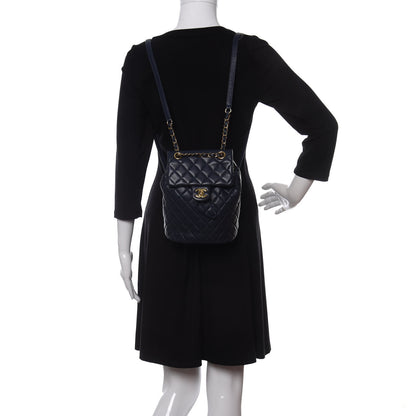 Chanel Lambskin Quilted Mini Urban Spirit Backpack Navy 2 of 10