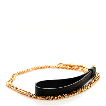 Gucci Calfskin Chain Pet Leash Black Gold 2 of 6