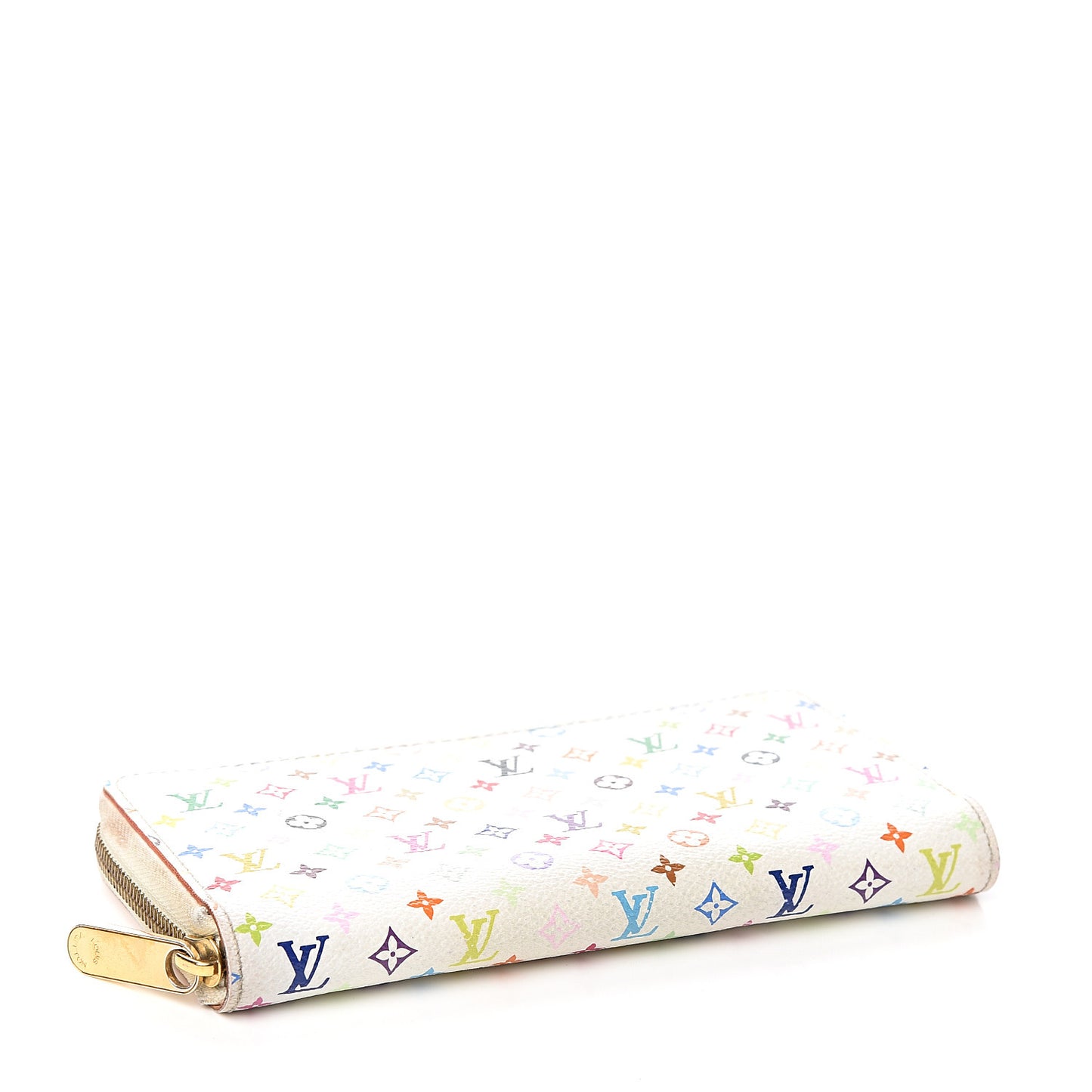 Monogram Multicolor Zippy Wallet White