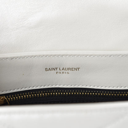 Saint Laurent Calfskin Y Quilted Monogram Toy Loulou Crossbody Bag Ivory 9 of 11