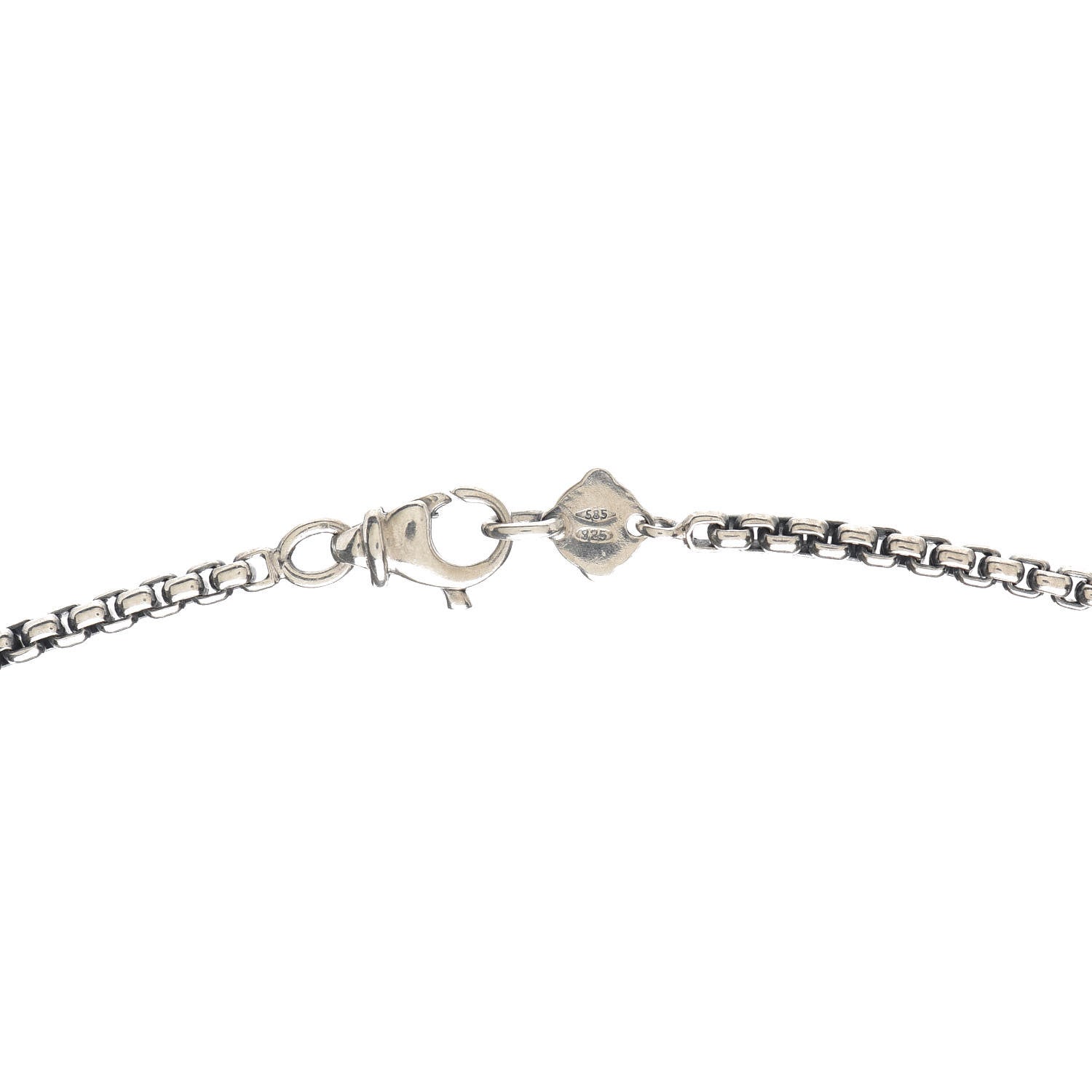 David Yurman Sterling Silver 14K Yellow Gold Logo Station Necklace 32" 4 of 4