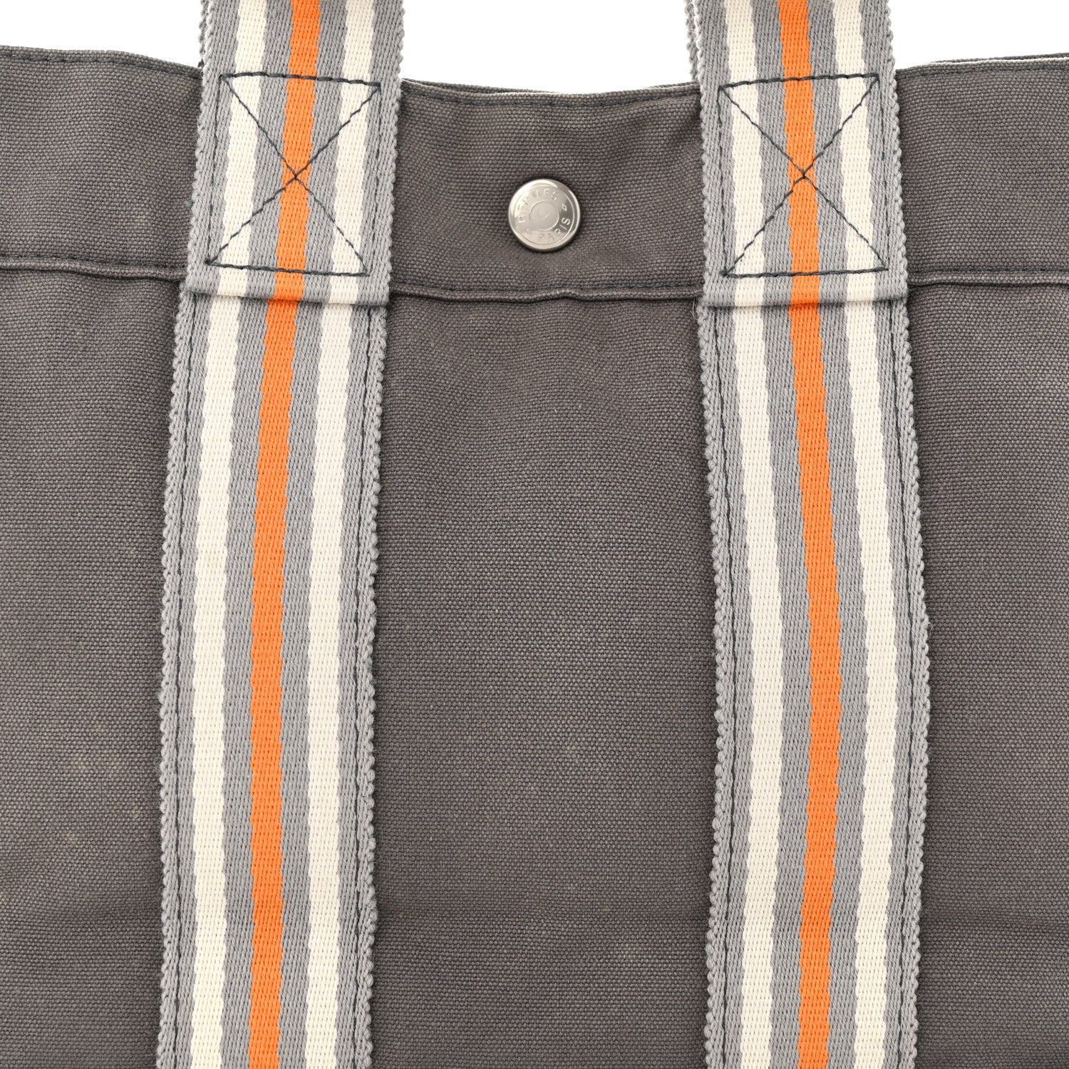 Hermes Canvas Fourre Tout PM Grey Orange 9 of 12