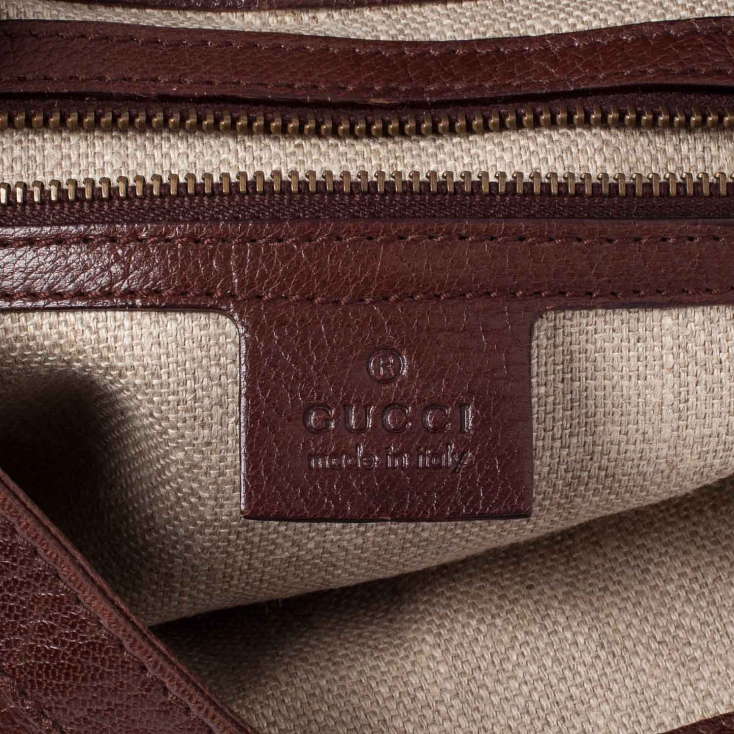 Leather Studded and Tooled Pelham Brown
