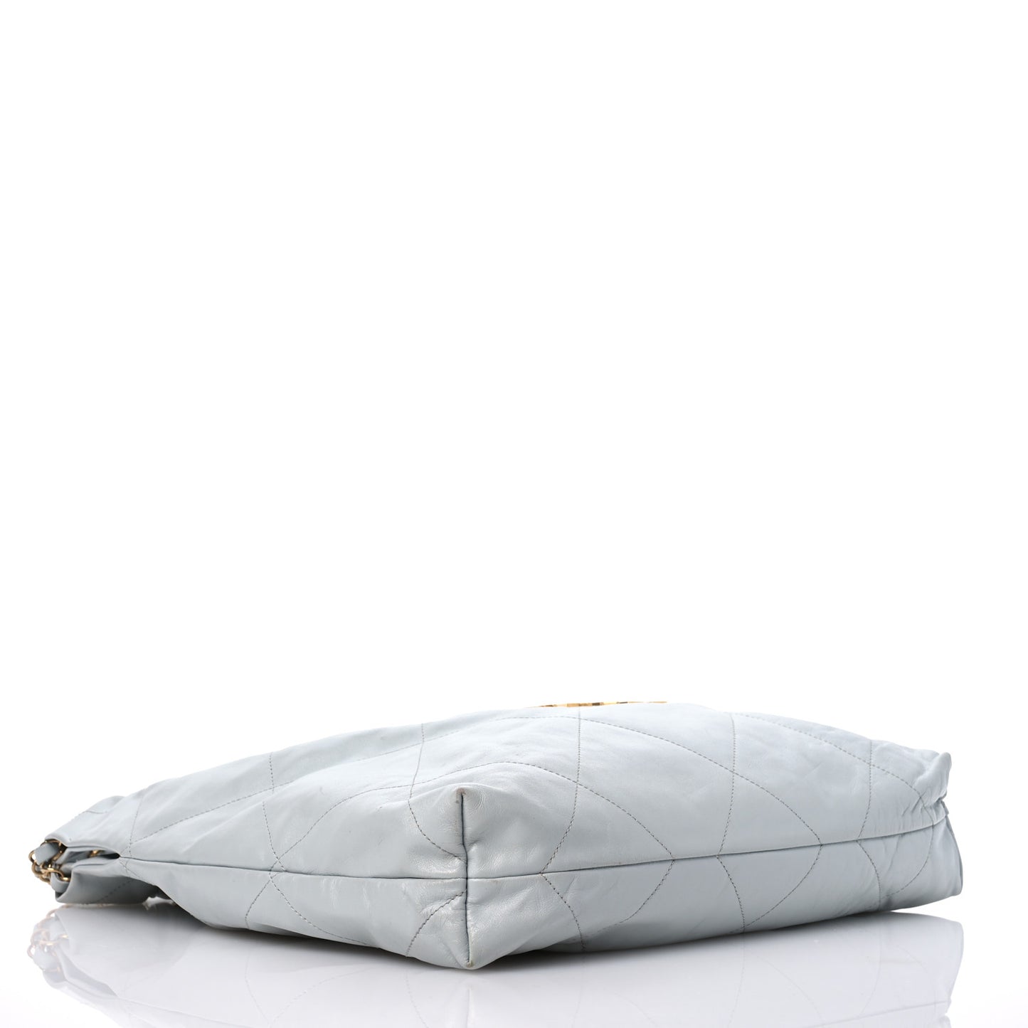 Shiny Calfskin Quilted Small Chanel 22 Grey