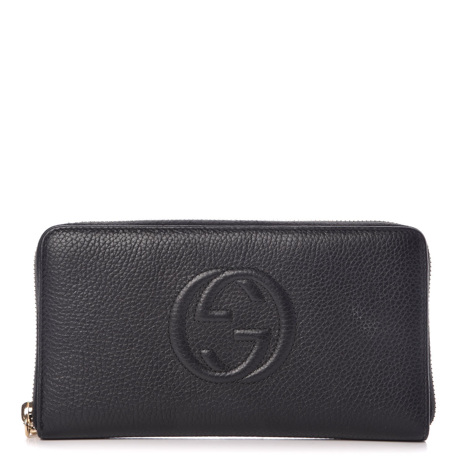 Gucci Calfskin Soho Zip Around Wallet Black 1 of 7