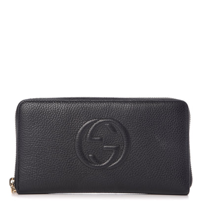 Gucci Calfskin Soho Zip Around Wallet Black 1 of 7