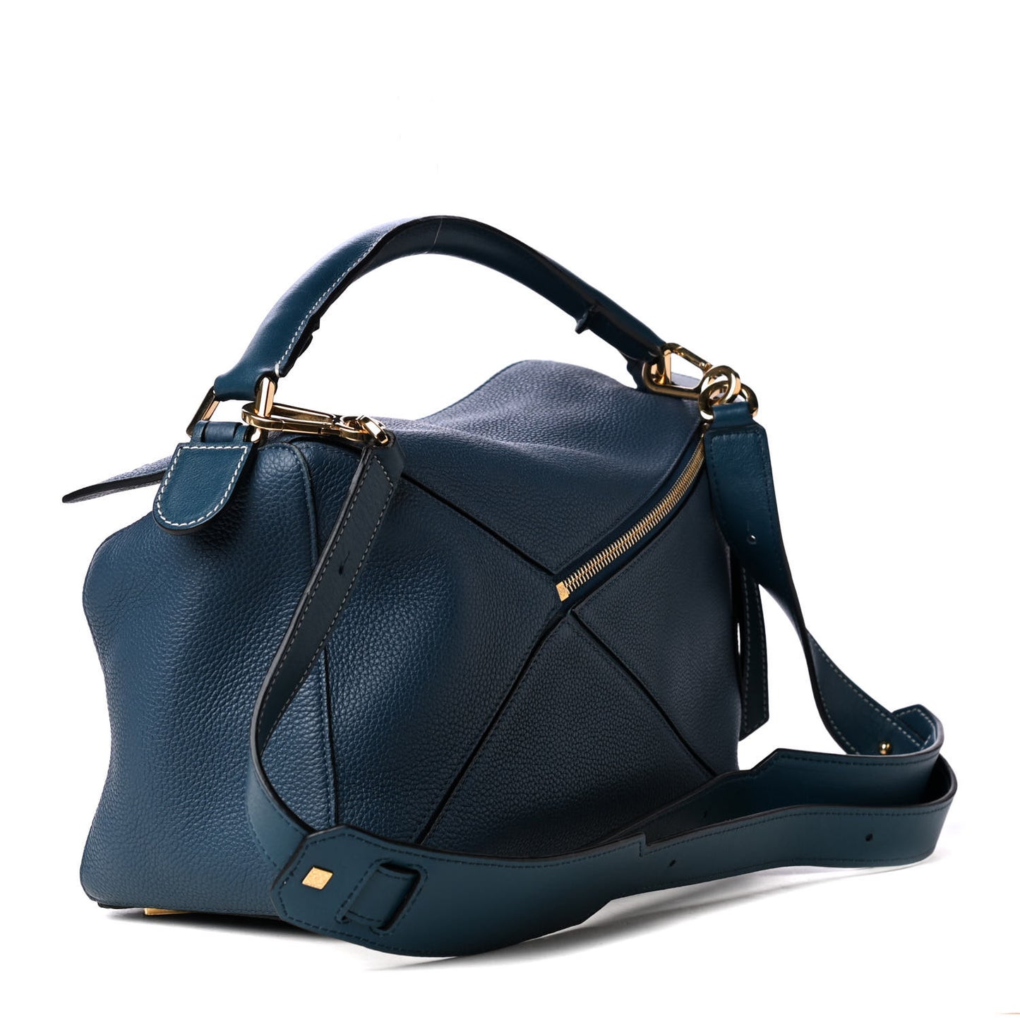 Calfskin Medium Puzzle Bag Dark Blue