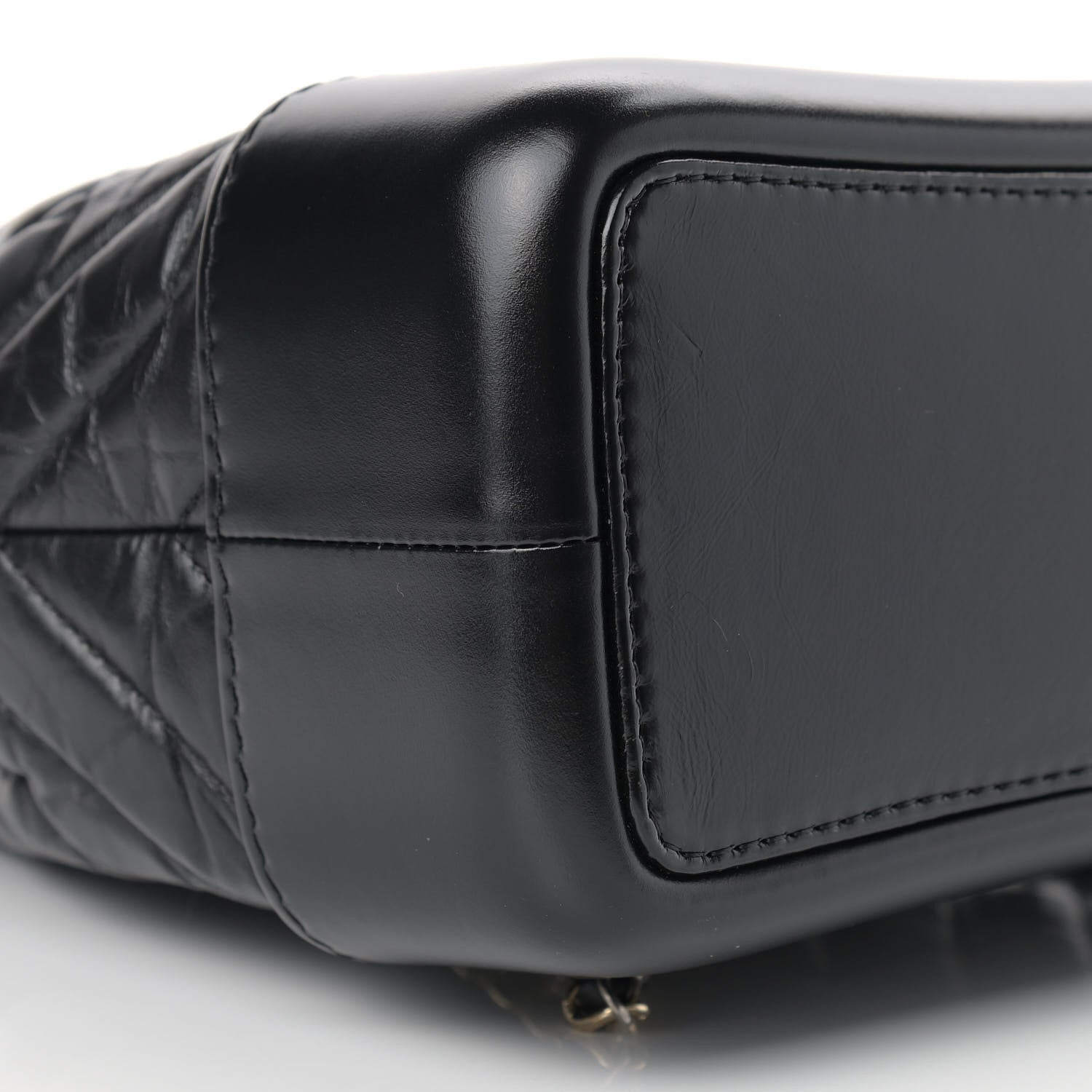 Chanel Aged Calfskin Chevron Quilted Small Gabrielle Backpack Black 8 of 12