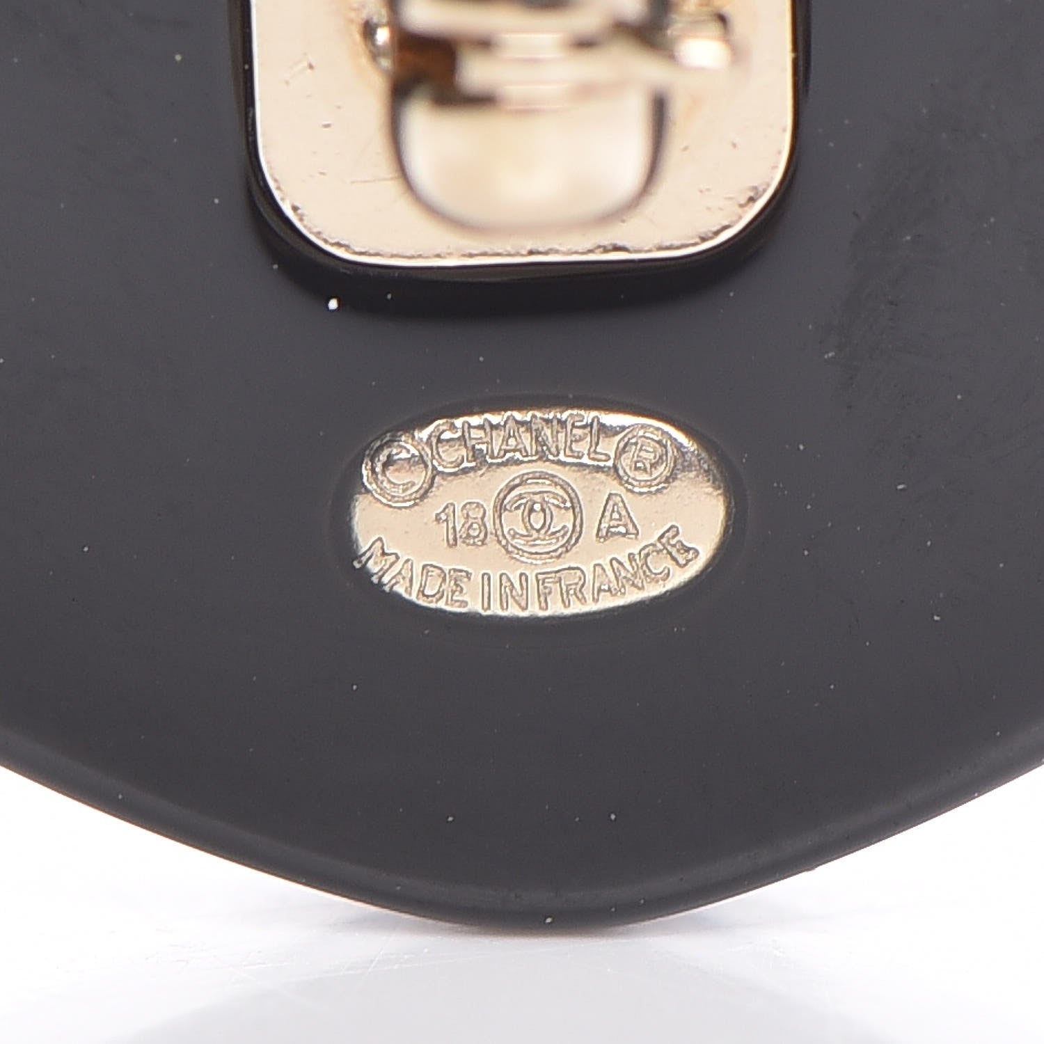 Chanel Resin Pearl Anchor CC Brooch Black Blue 4 of 5