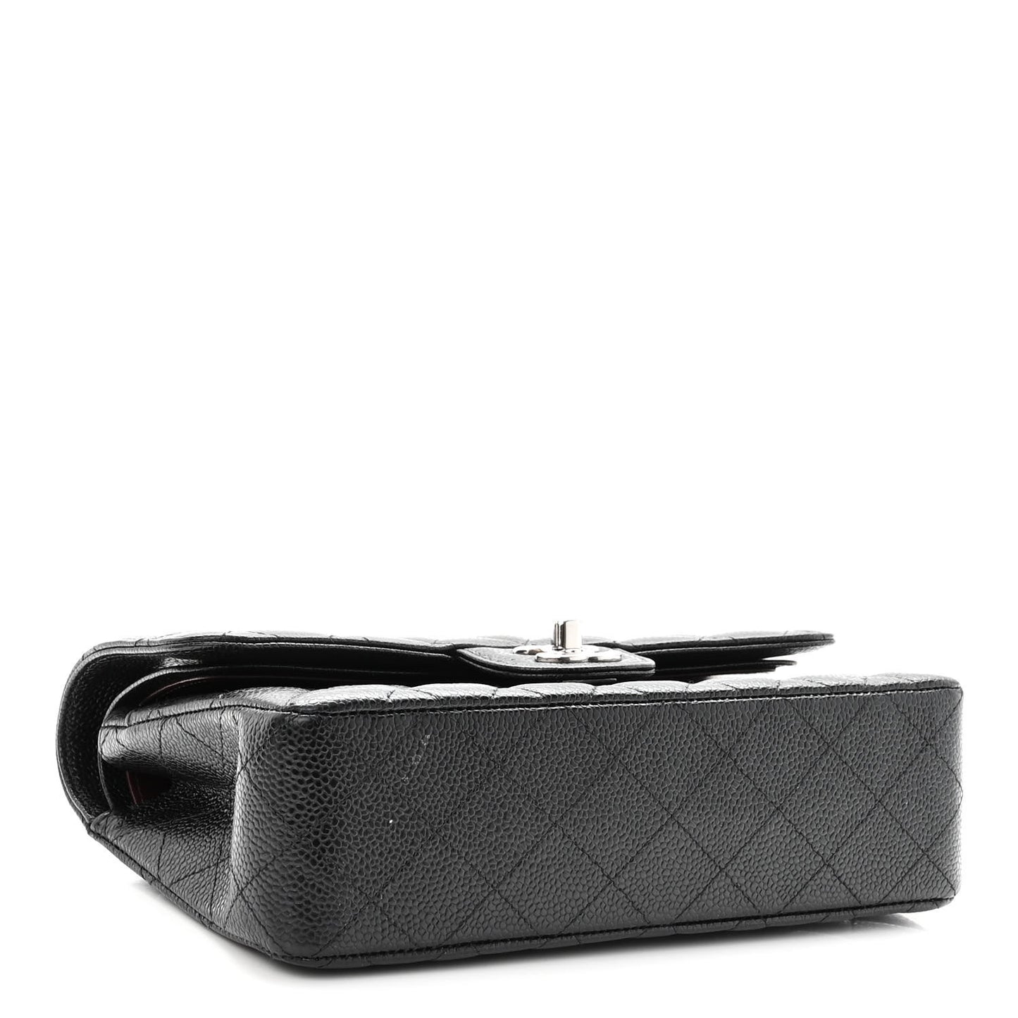 Caviar Quilted Small Double Flap Black