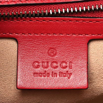 Gucci Calfskin Matelasse Small GG Marmont Top Handle Shoulder Bag Hibiscus Red 6 of 10