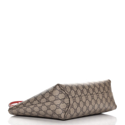 Gucci GG Supreme Monogram Small Reversible Tote Beige Red 5 of 8