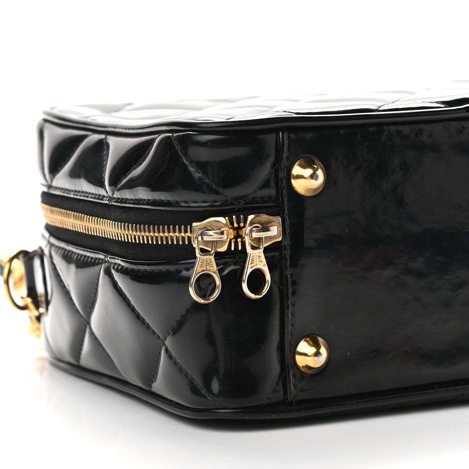 Chanel Patent Quilted Vanity Case Black 9 of 13