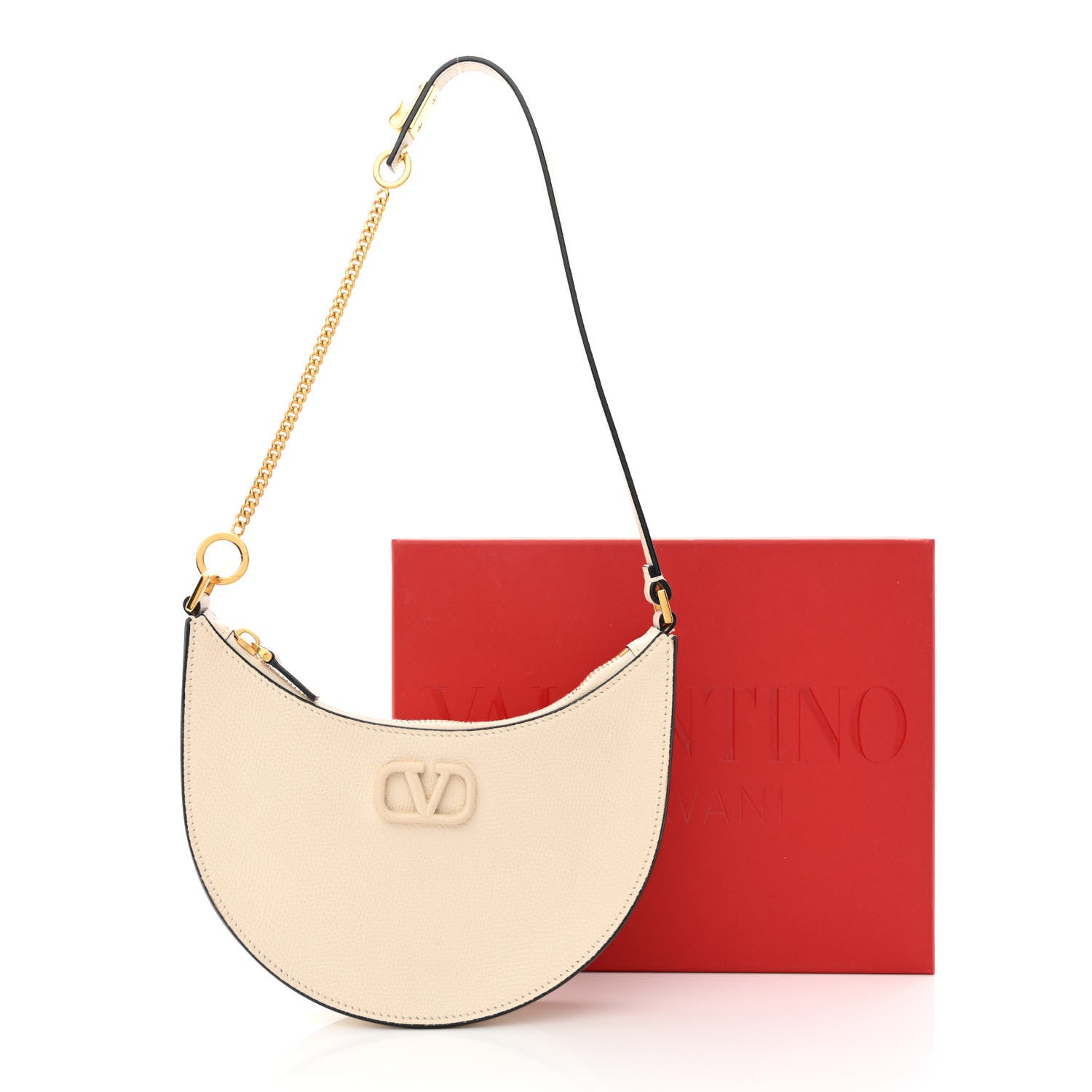 Valentino Garavani Calfskin Mini Vlogo Hobo Bag White 10 of 10
