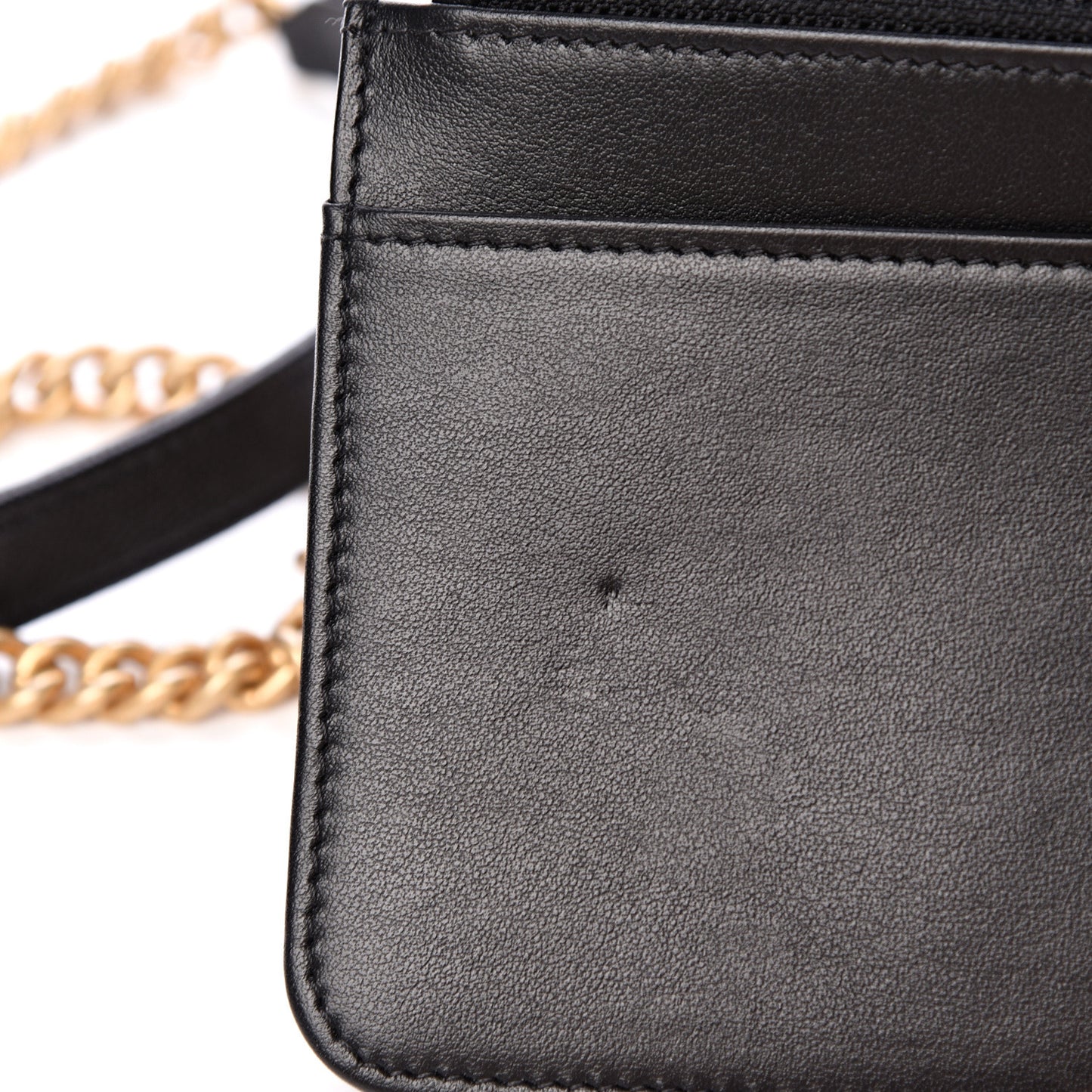 Caviar Quilted Boy Wallet On Chain WOC Black
