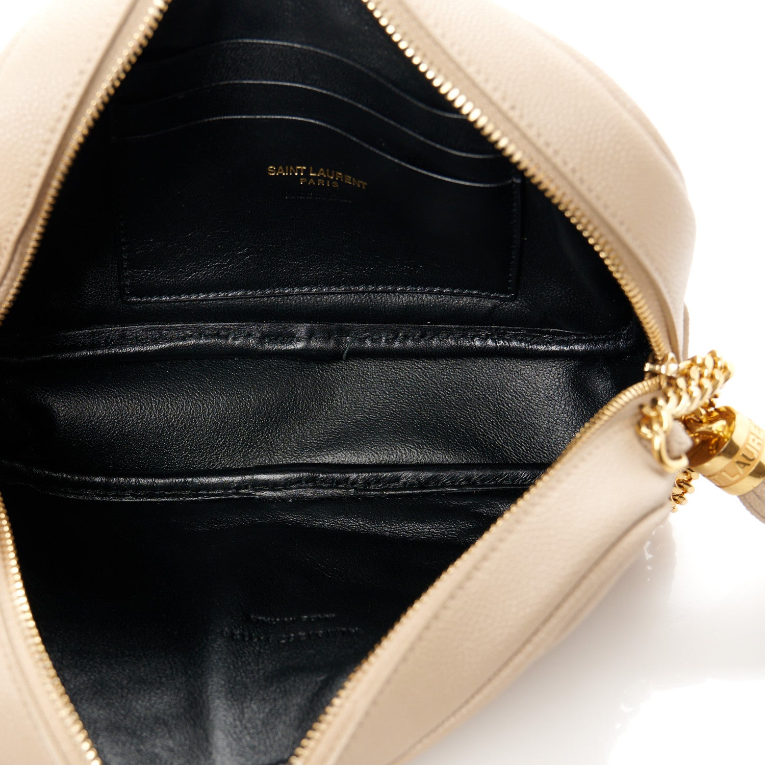 Saint Laurent Grain De Poudre Matelasse Monogram Mini Lou Camera Bag Dark Beige 5 of 10