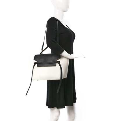 Celine Bullhide Mini Belt Bag Black White 2 of 13