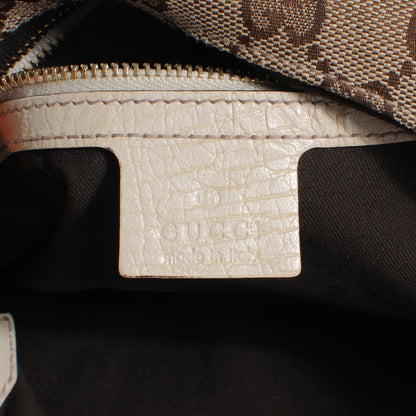 Gucci Monogram Medium Horsebit Chain Hobo White 7 of 9