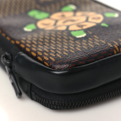Louis Vuitton X NIGO Giant Damier Ebene Tortoise Double Phone Pouch 7 of 8