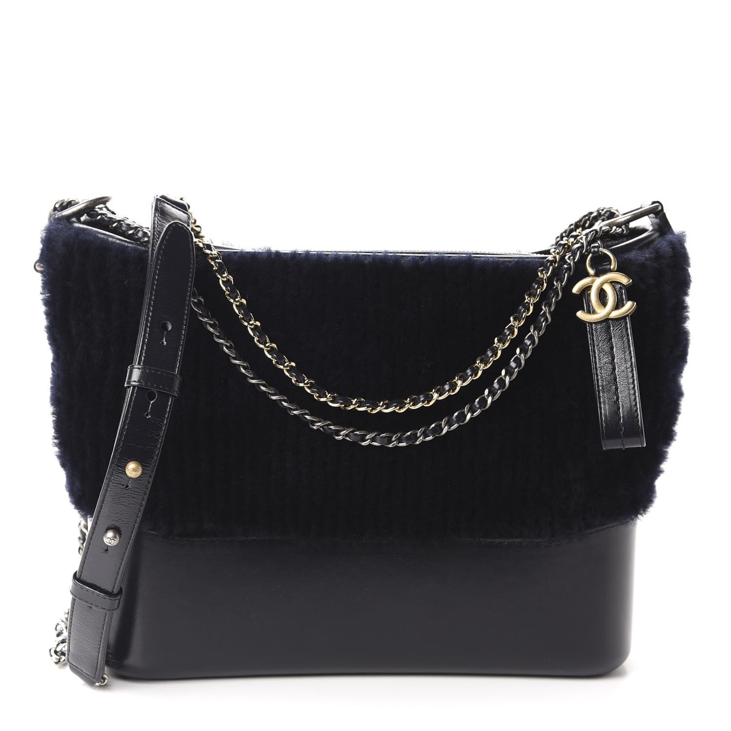 Shearling Medium Gabrielle Hobo Navy