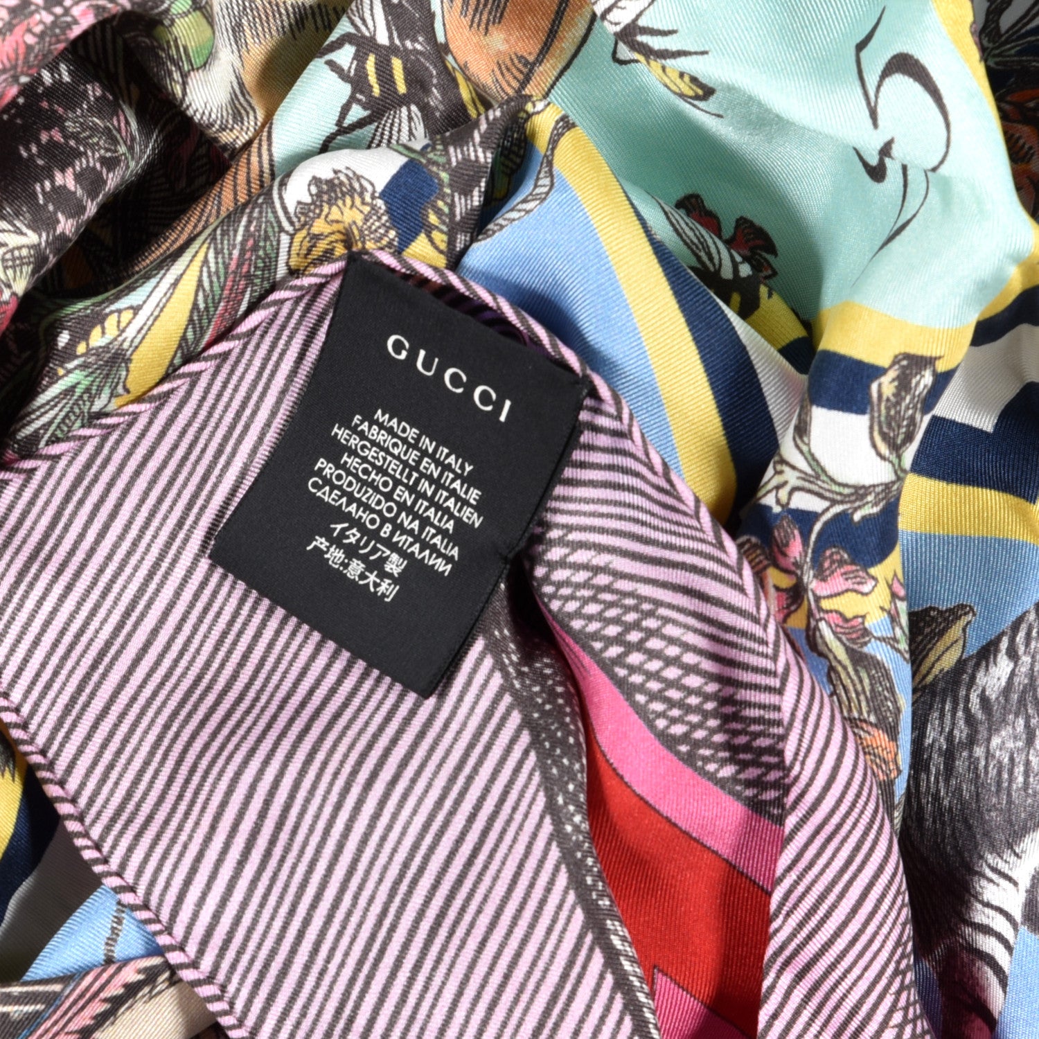 Gucci Silk Blind for Love Square Scarf Multicolor 3 of 4