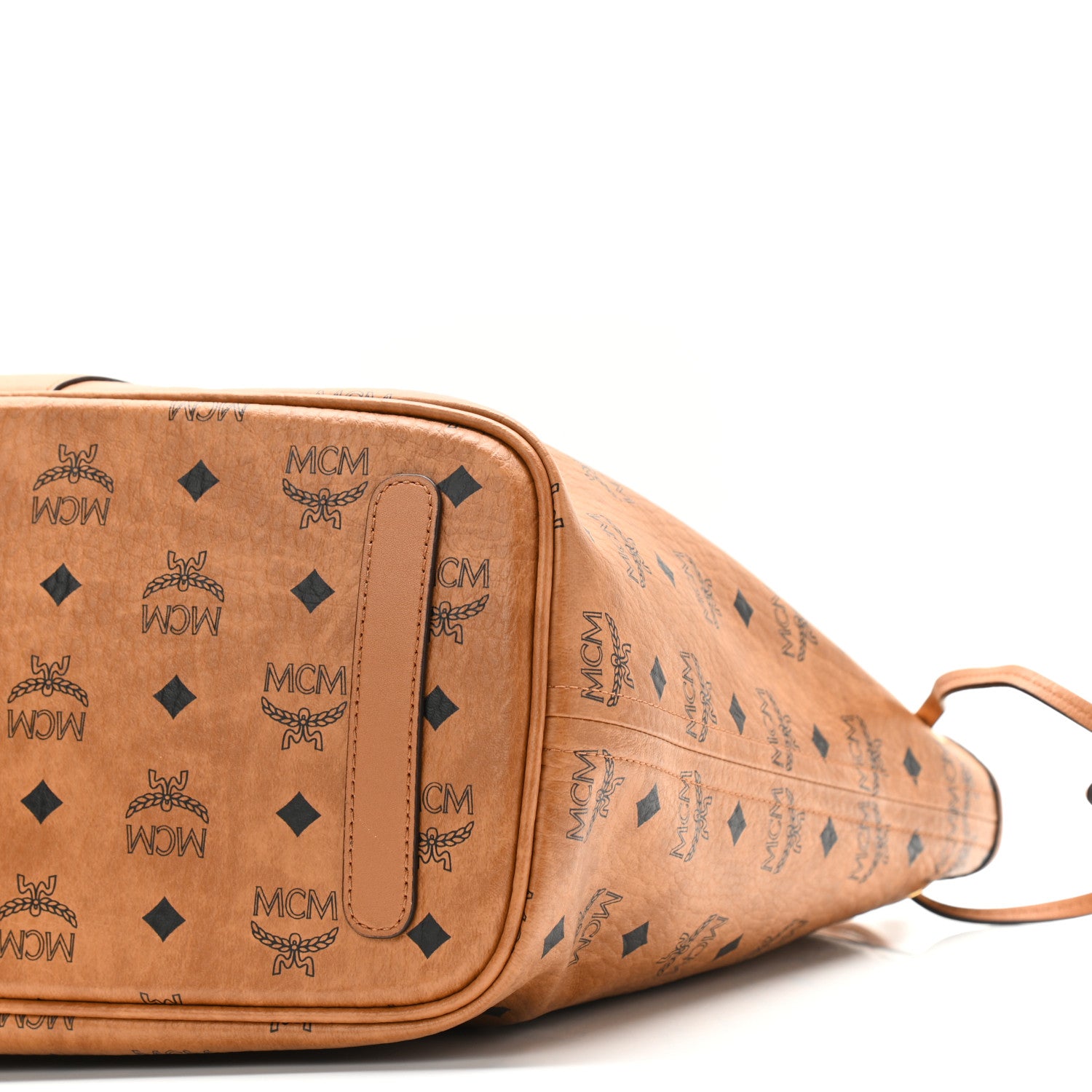 MCM Visetos Large Liz Reversible Shopper Tote Cognac 13 of 16