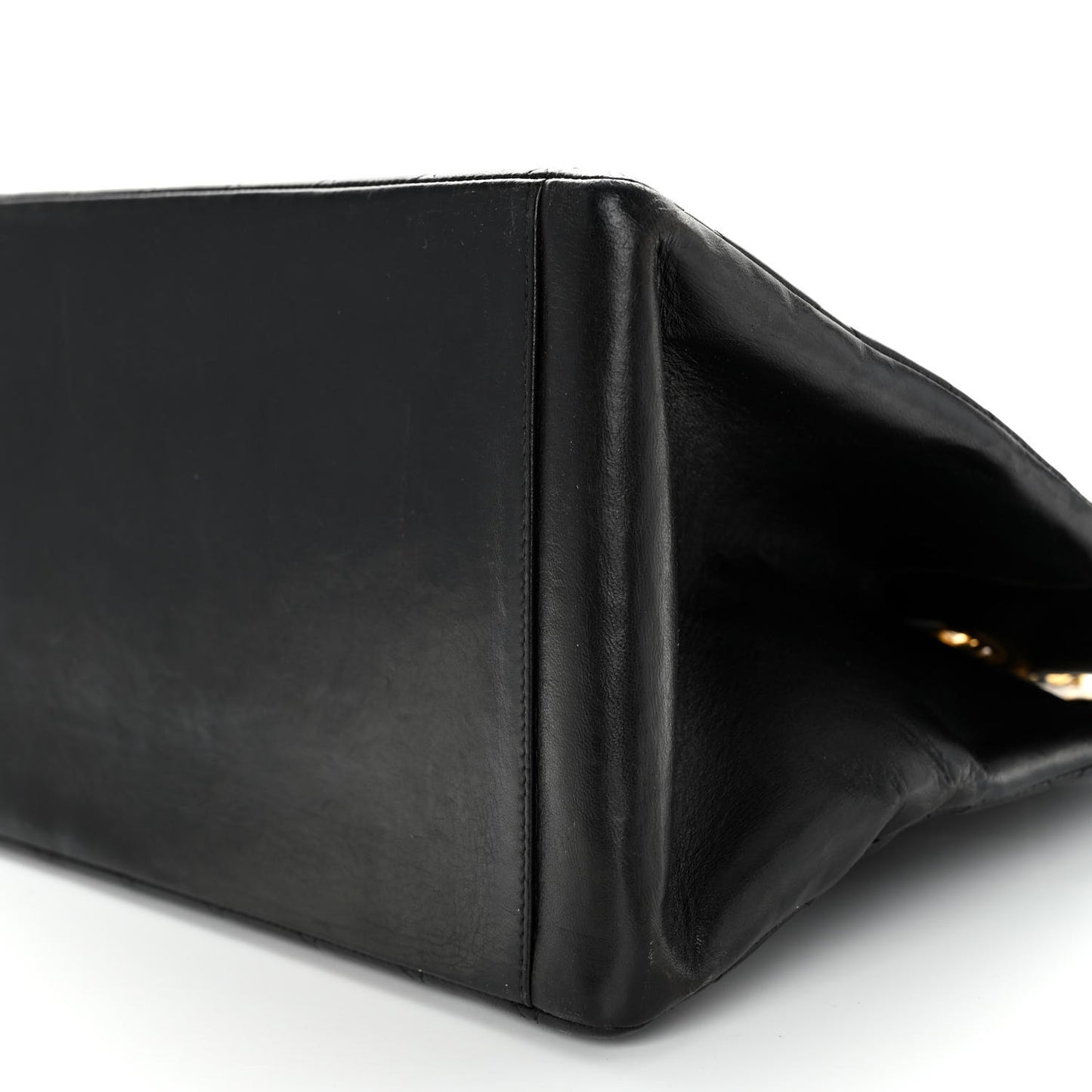 Lambskin Quilted Grand Shopping Tote GST Black