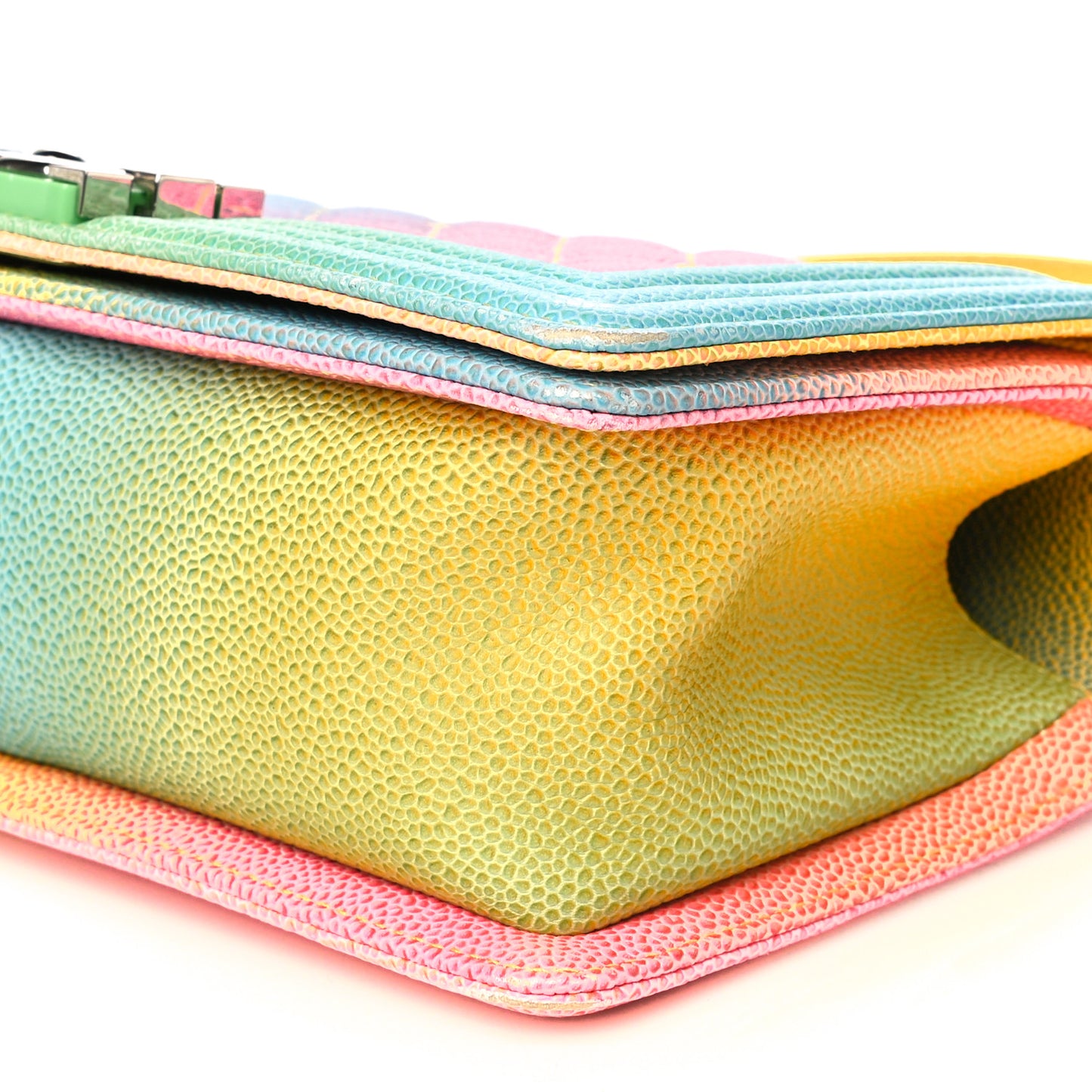 Caviar Quilted Medium Cuba Rainbow Boy Flap Multicolor