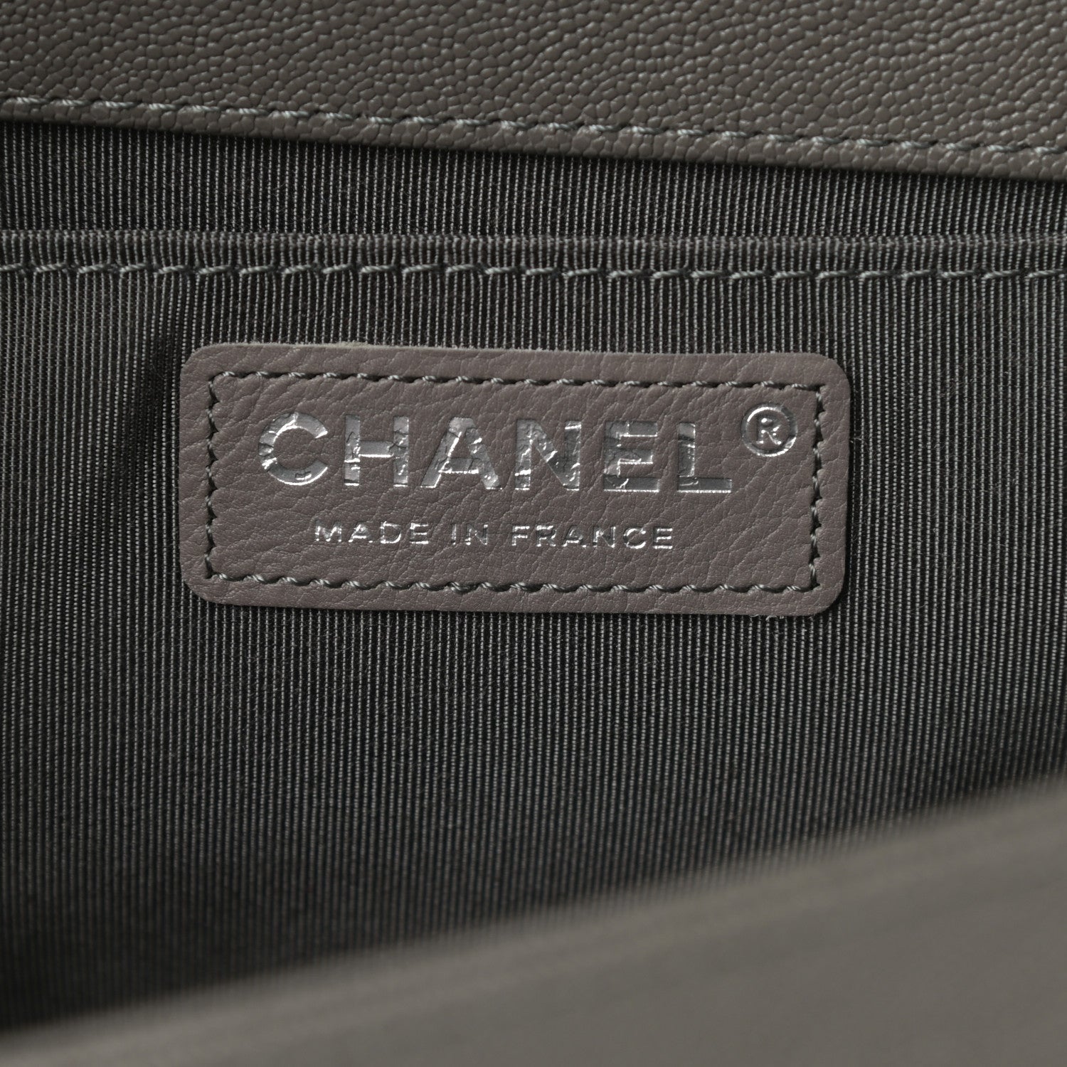 Chanel Caviar Quilted Medium Boy Flap Grey 6 of 13