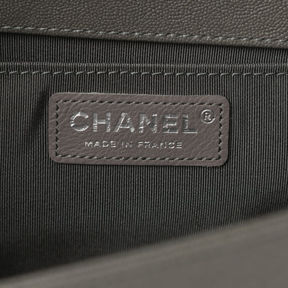 Chanel Caviar Quilted Medium Boy Flap Grey 6 of 13
