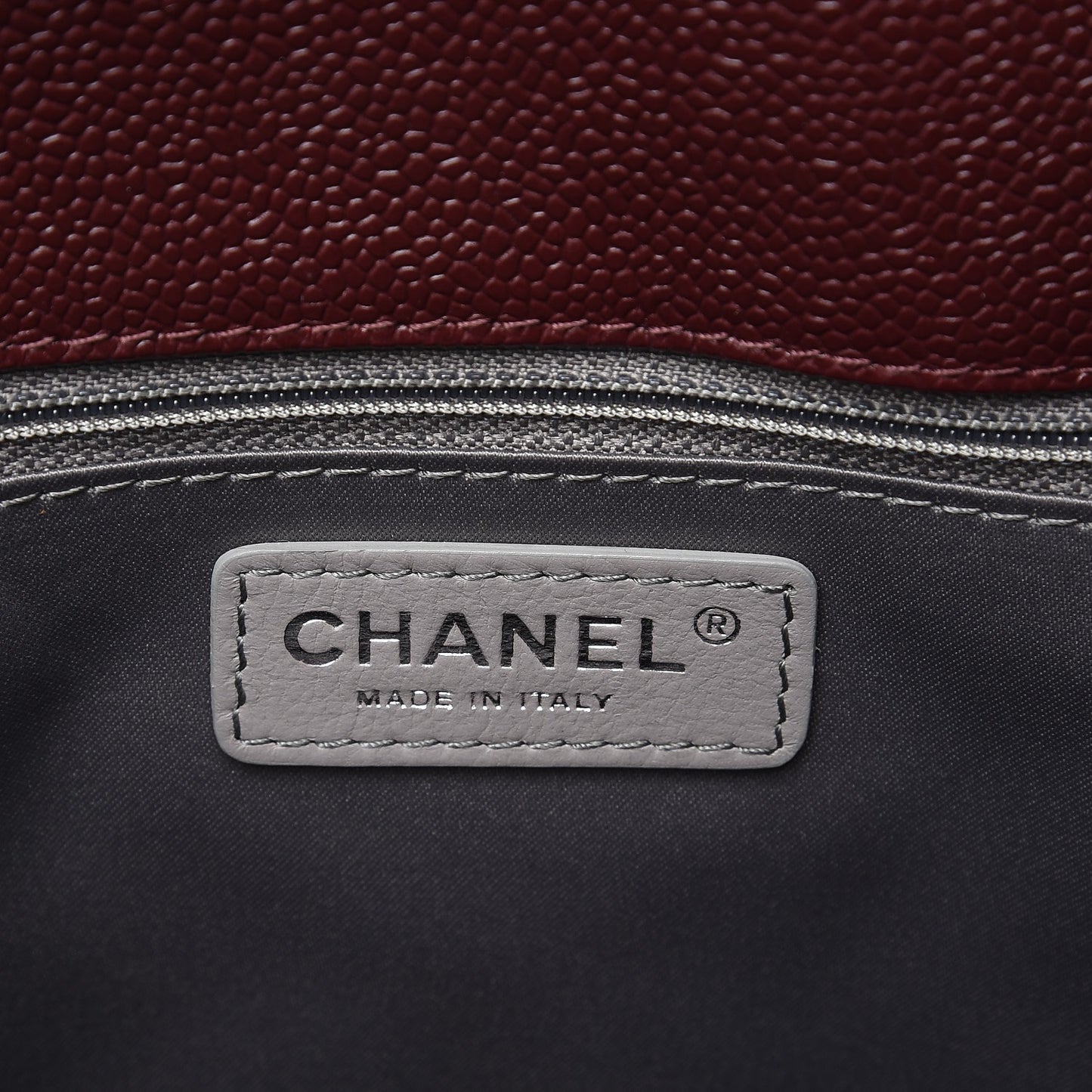 Caviar Quilted Grand Shopping Tote GST Dark Burgundy