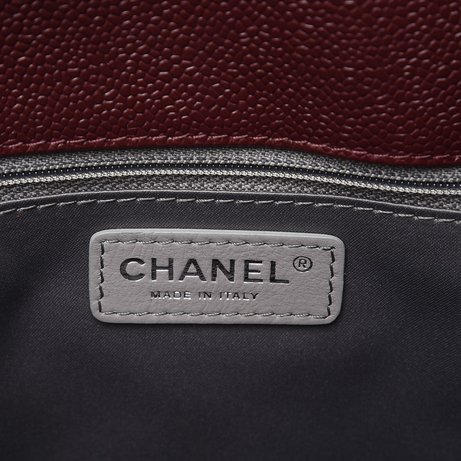 Chanel Caviar Quilted Grand Shopping Tote GST Dark Burgundy 6 of 8
