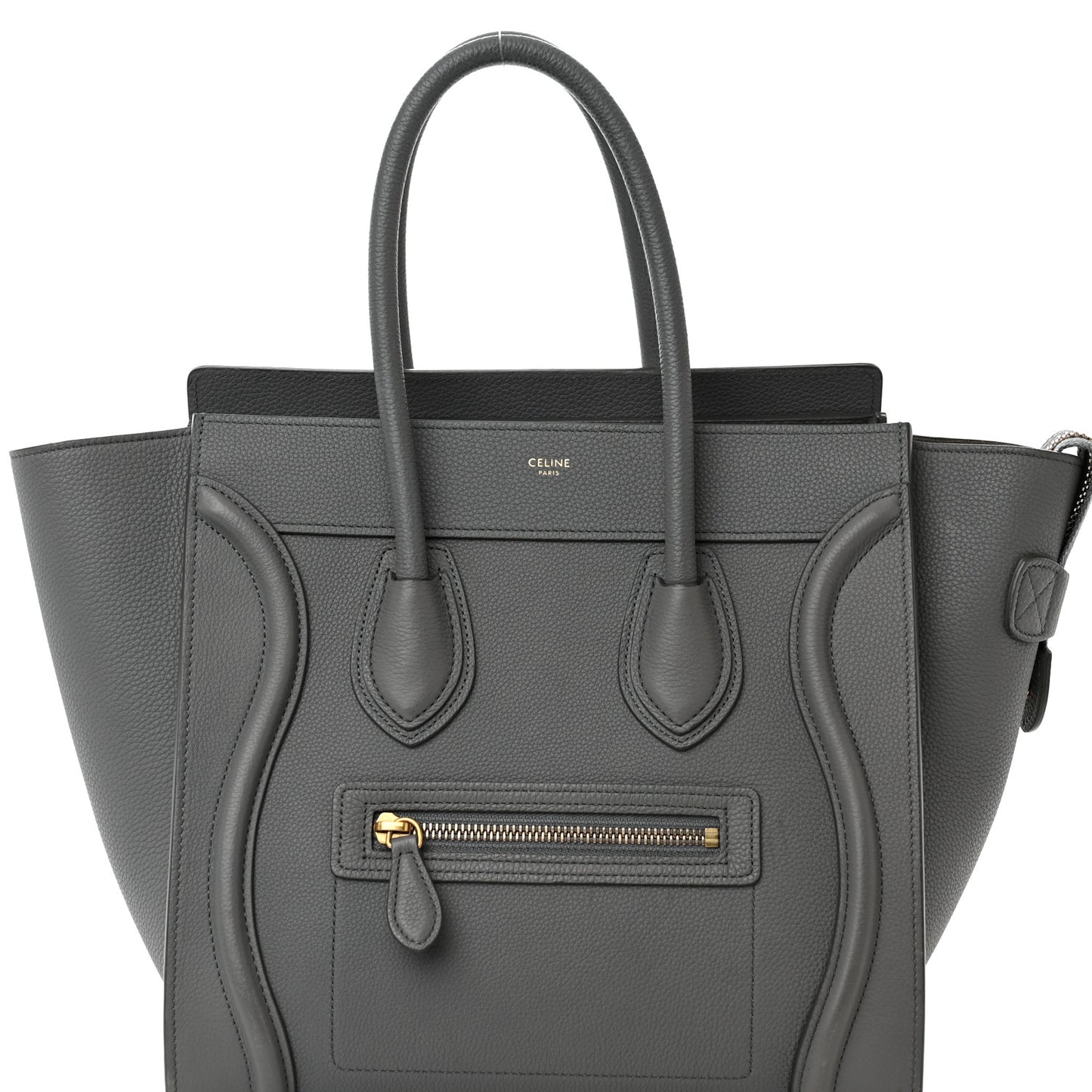 Baby Drummed Calfskin Micro Luggage Kohl