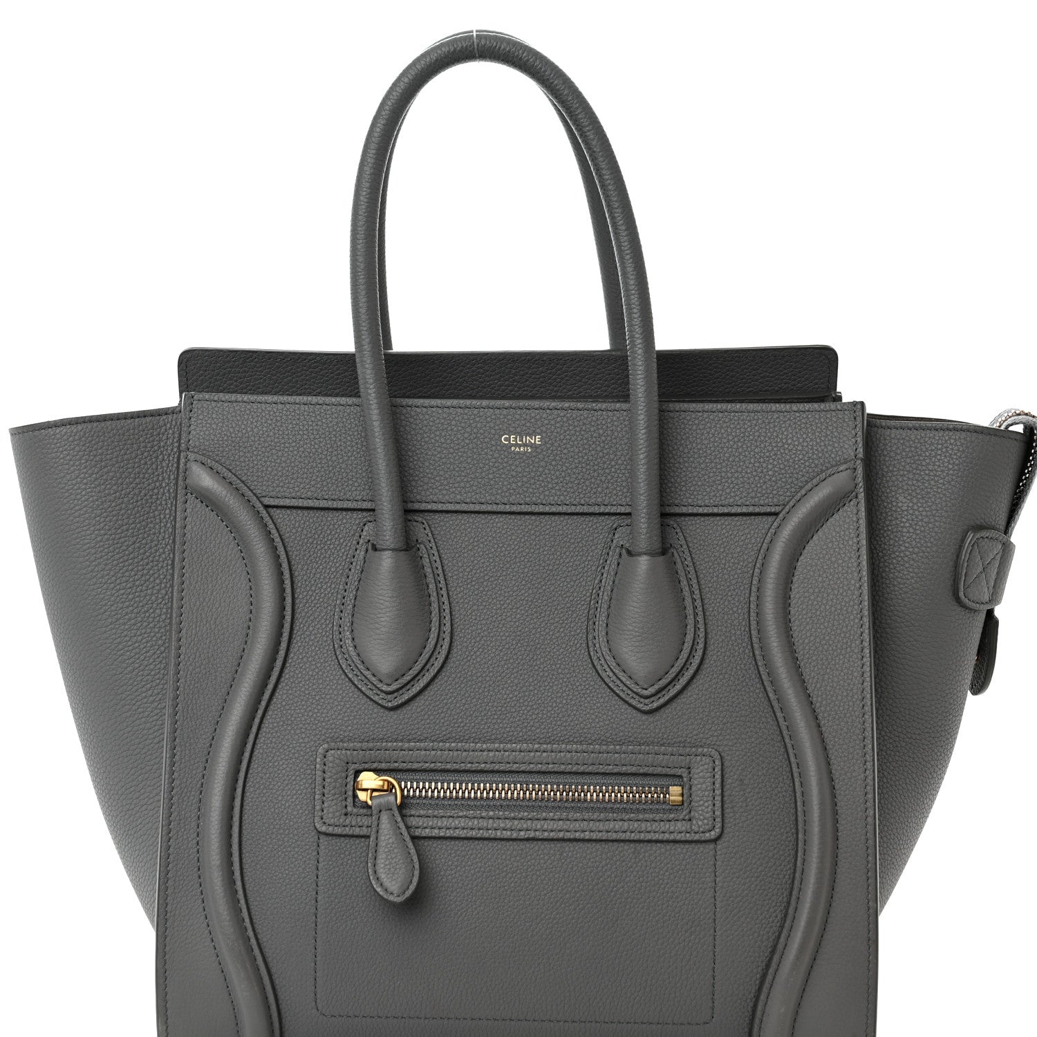 Celine Baby Drummed Calfskin Micro Luggage Kohl 8 of 13