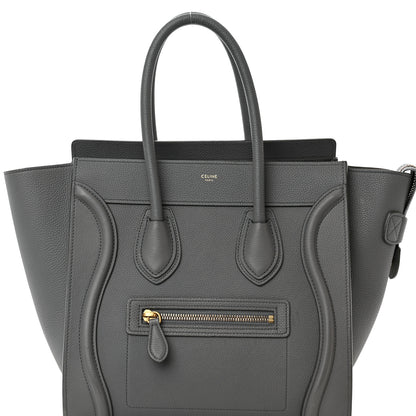 Celine Baby Drummed Calfskin Micro Luggage Kohl 8 of 13