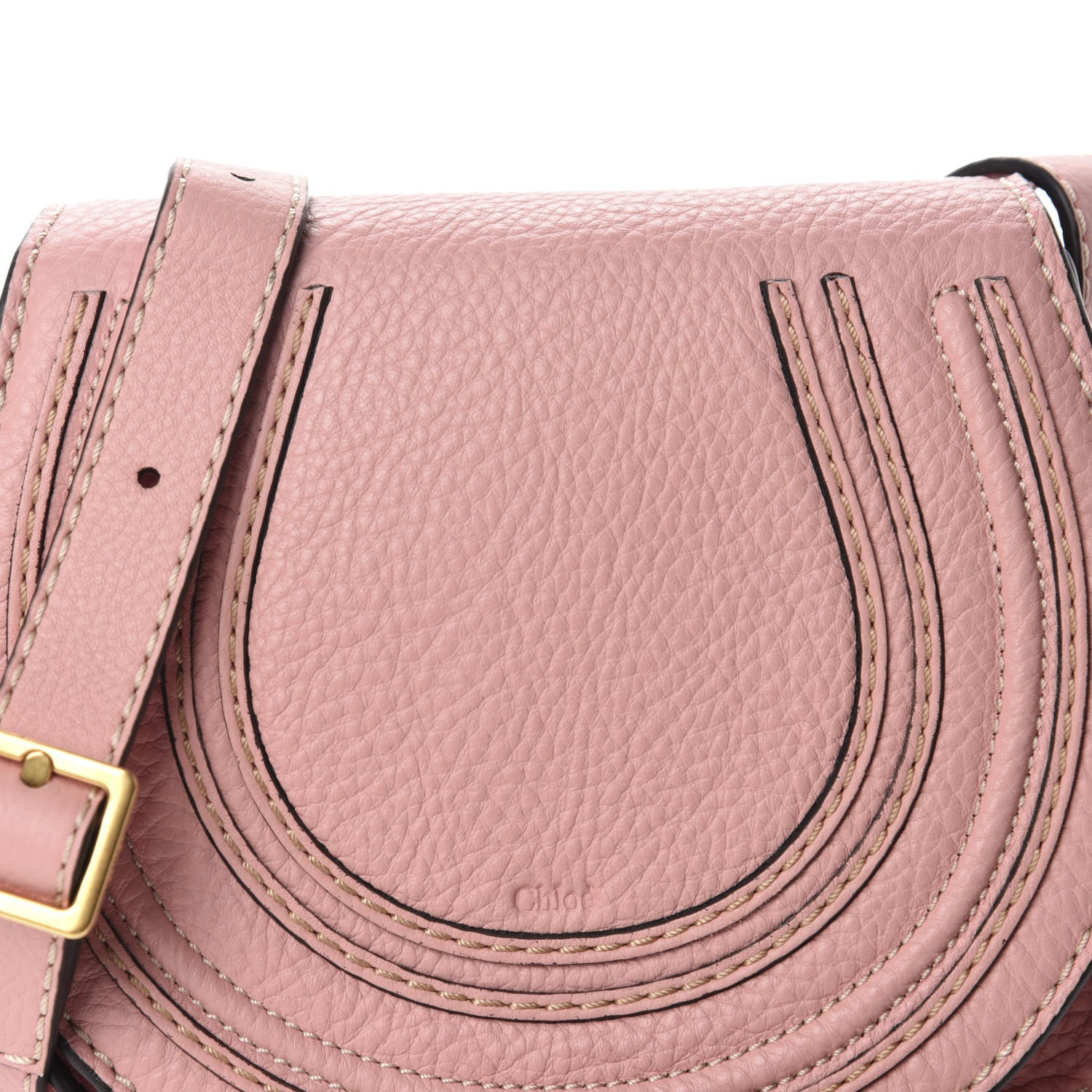 Chloe Calfskin Mini Marcie Round Crossbody Bag Fallow Pink 10 of 10