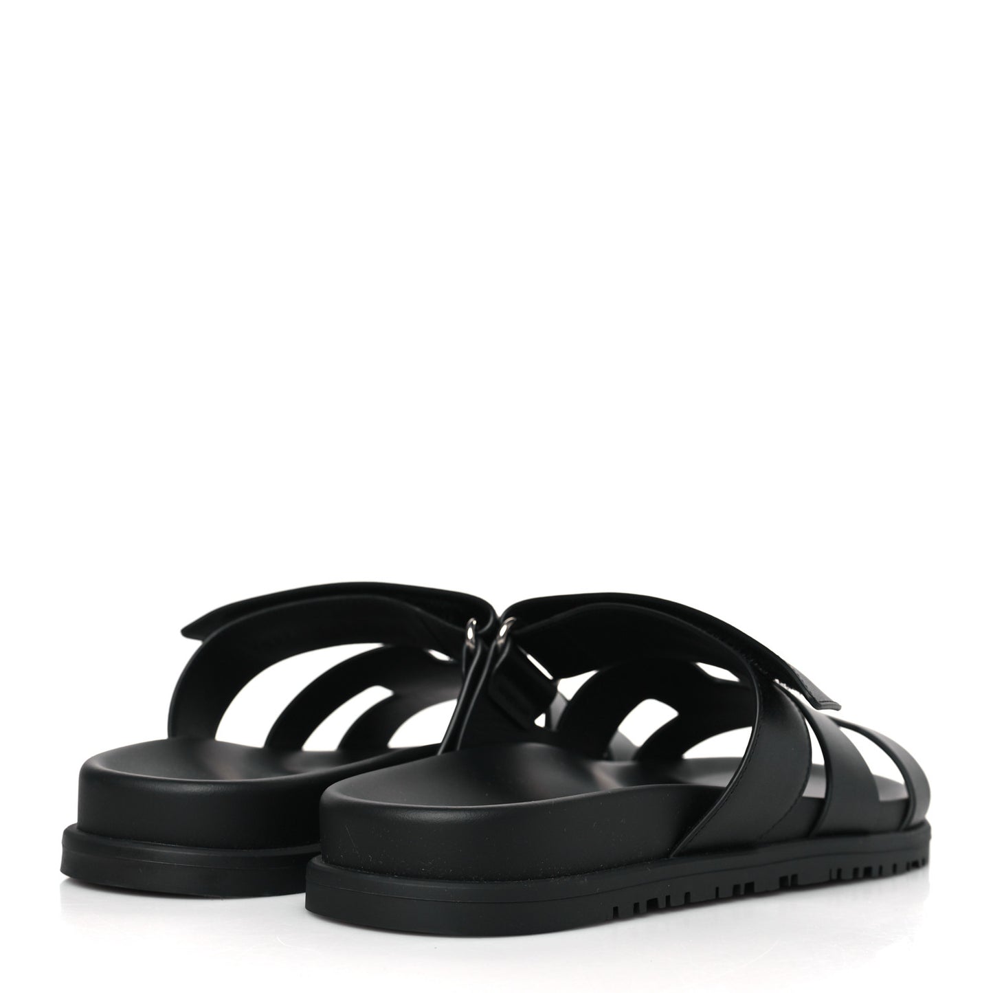 Calfskin Womens Chypre Sandals 38.5 Black