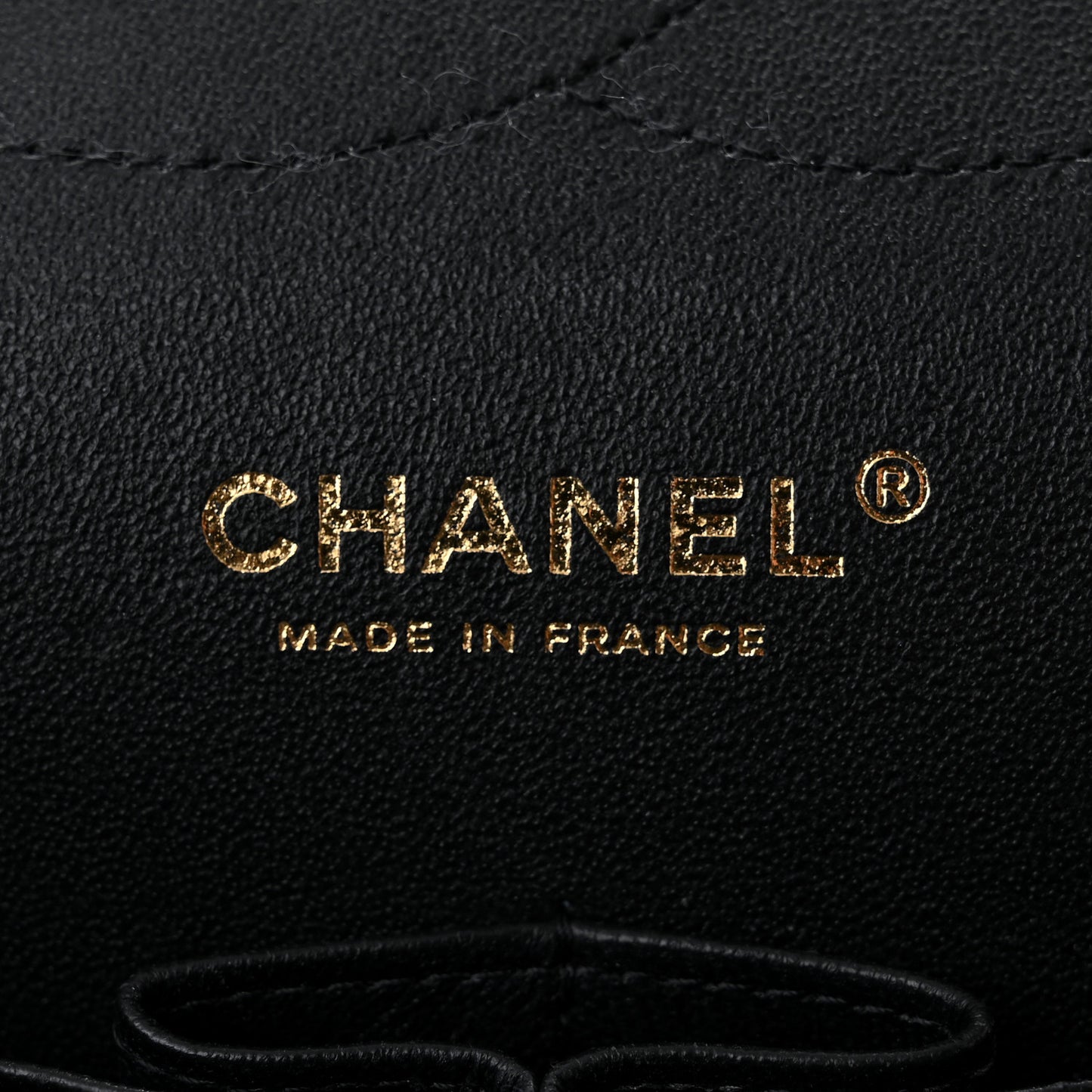 Caviar Chevron Quilted Jumbo Double Flap Black