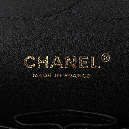 Chanel Caviar Chevron Quilted Jumbo Double Flap Black 6 of 11