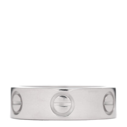 Cartier 18K White Gold 5.5mm LOVE Ring 49 4.75 1 of 4