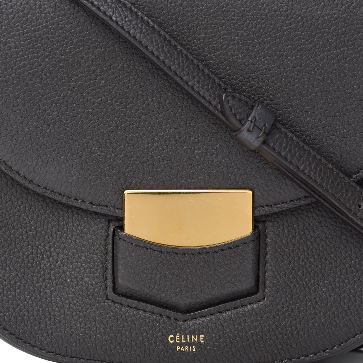 Celine Grained Calfskin Small Trotteur Grey 9 of 9