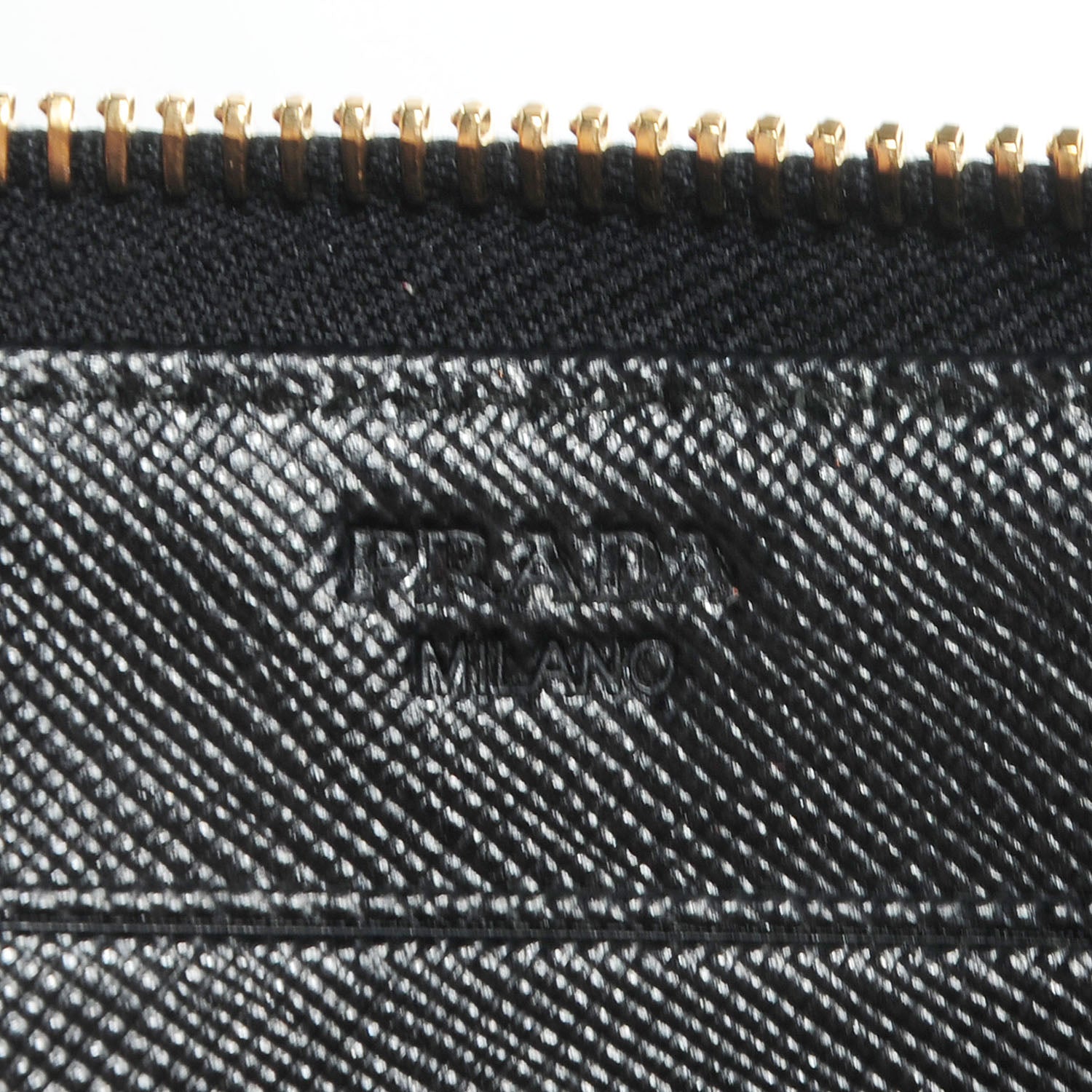 Prada Saffiano Metal Zip Around Wallet Nero Black 8 of 9