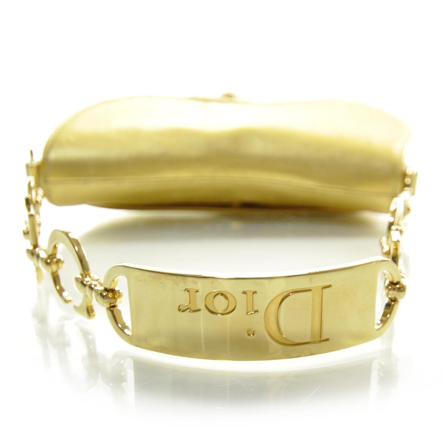 Ostrich Saddle Bag Gold