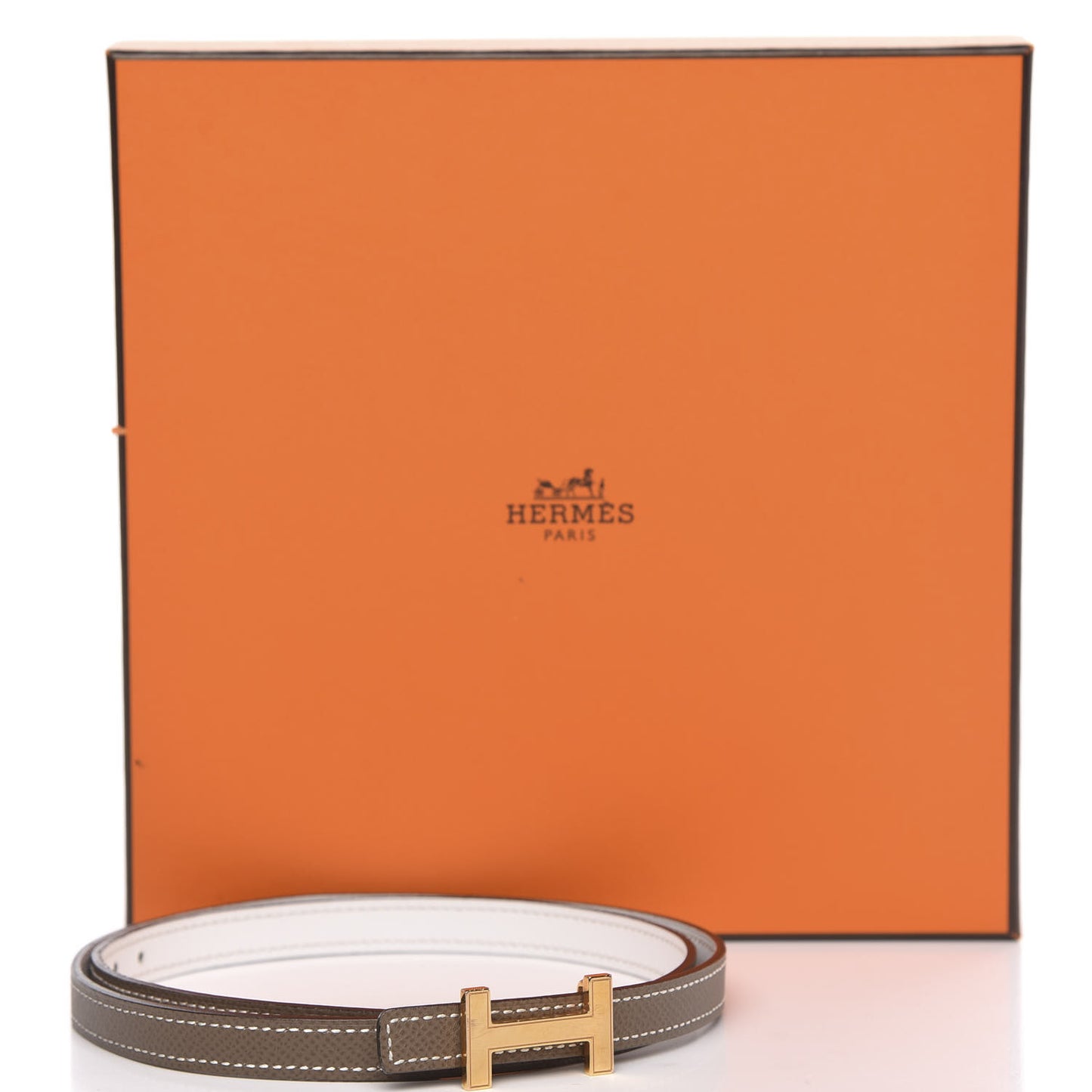 Epsom 13mm Focus Belt 75 Etoupe White