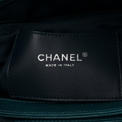 Chanel Caviar Quilted Large Just Mademoiselle Bowling Bag Turquoise 7 of 11